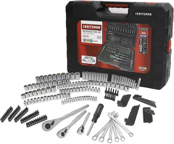 Craftsman 230 Piece Mechanics Tool Set - Standard & Metric 50230