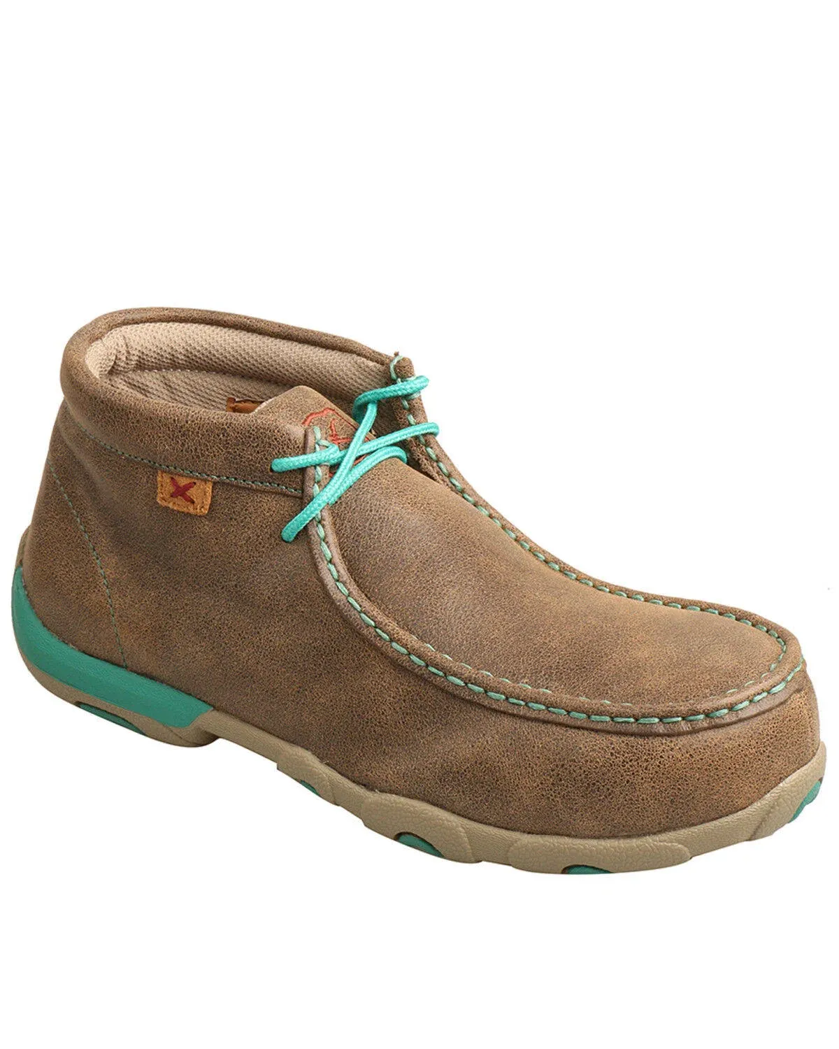 Twisted x Work Chukka Driving Moc Alloy Toe, Women's Bomber/Turquoise