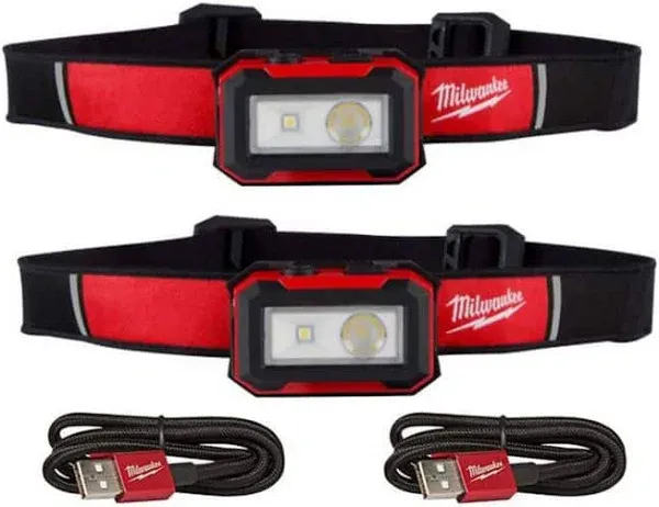 Milwaukee 2012R 450 Lumens Rechargeable Magnetic Headlamp and Task Light