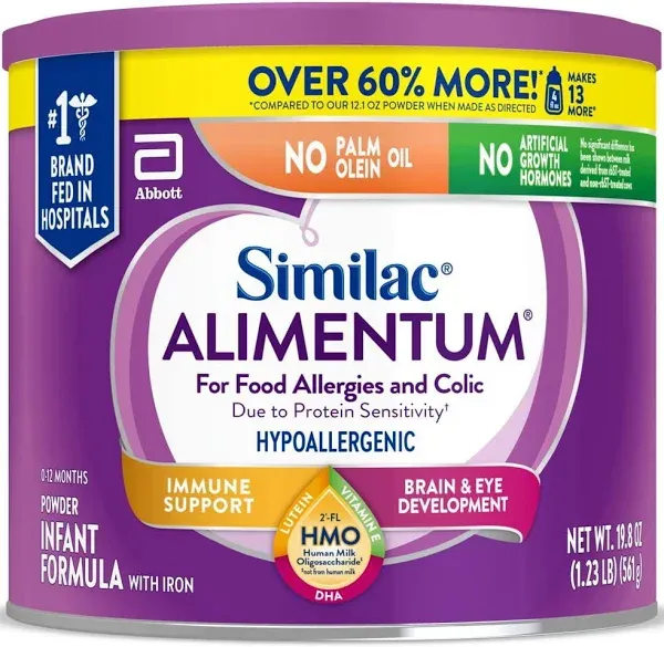 Similac Alimentum Infant Food Formula For Allergies and Colic (6 x 8 fl oz)