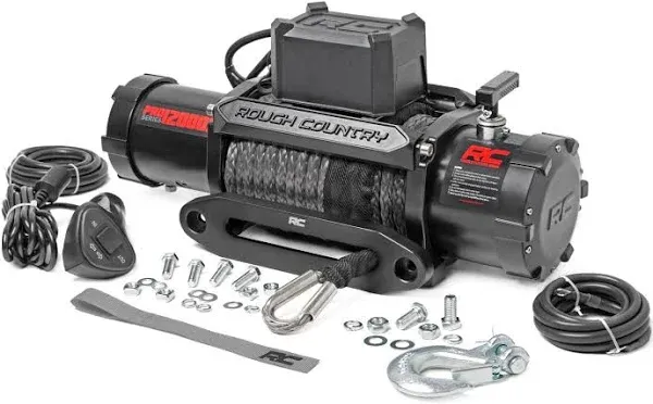 Rough Country Pro Series 12000lb Winch With Synthetic Rope