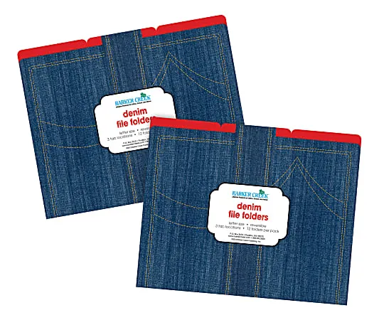 Barker Creek Denim Letter-Size File Folders