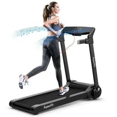 3HP Treadmill Walking Pad Electric Running Machine Portable Folding w/Bluetooth