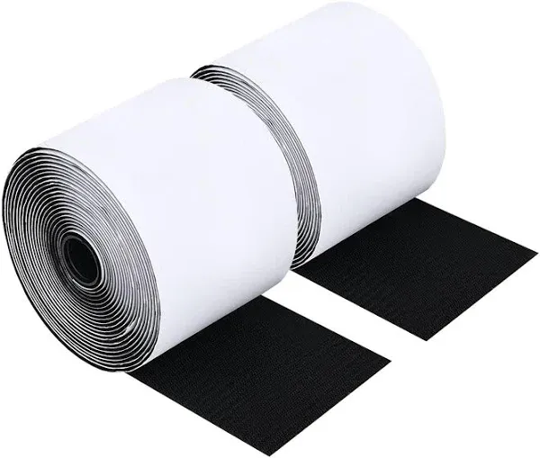 4 in x 18 Ft Hook and Loop Tape Strips with Adhesive Heavy Duty Keep Couch Cu...