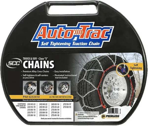 Peerless Chain Company 0232410 Autotrac Light Truck/SUV Tire Chains