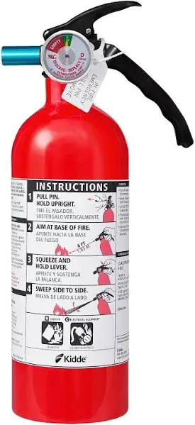 Kidde Fire Extinguisher for Home &amp; Office Use, 5-B:C, 3.2 Lbs., USCG... 