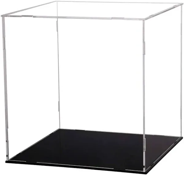 Evron Display Case for Collectibles Assemble Clear Acrylic Box Alternative Glass