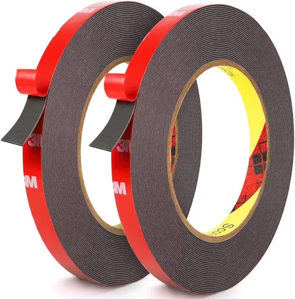 Double Sided Tape 2 Pack, 32 ft x 0.4 in Heavy Duty Mounting Tape, Two Sided