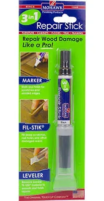 Mohawk 3 in 1 Furniture Cabinet Repair Fill Stick, Putty Marker Filler, Brown