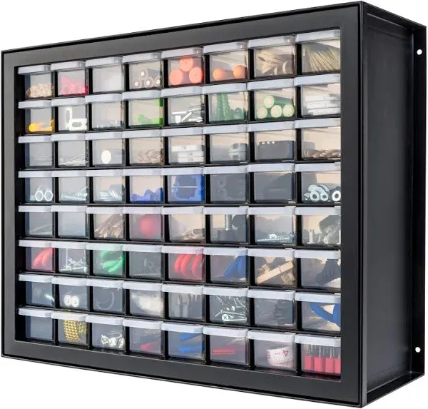 IRIS USA Screw Organizer, Hardware Storage Organizer, 64 Drawer Parts