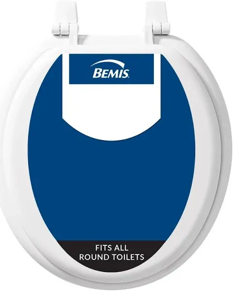 Bemis Round White Wood Toilet Seat