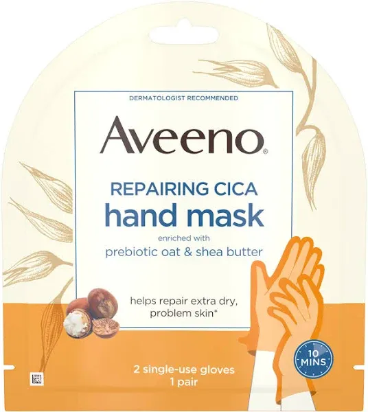 Aveeno Prebiotic Oat & Shea Butter Repairing Cica Hand Mask (1.3 oz)