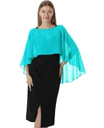 Capelets for women Chiffon Cape Shawls and Wraps for Evening Dress Wedding Ca...