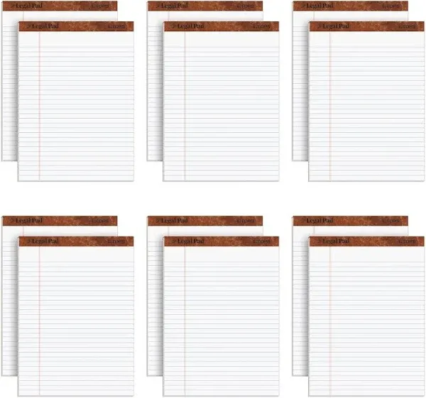 HiTouch Notepad, 8.5" x 11.75", Wide Ruled, White, 50 Sheets/Pad, 12 Pads (SPZMYOPW2011) | Staples