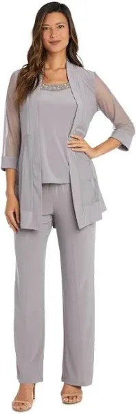 R&M Richards Women's Plus 2PC Jacket Pant Suit