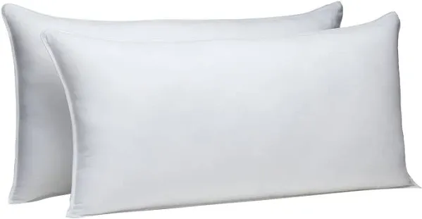 Amazon Basics Down Alternative Pillows Back and Sleepers