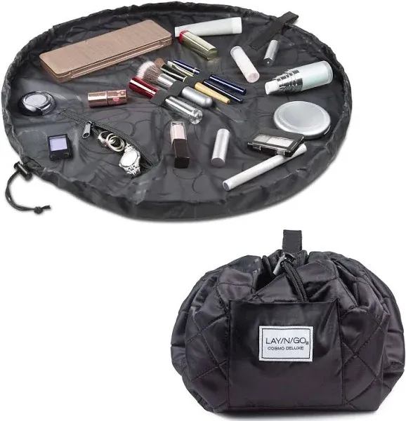 Lay-n-Go Cosmo Deluxe Drawstring Cosmetic Makeup Bag Organizer