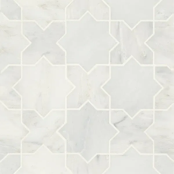 Bedrosians Monet Mosaic White Tile & Stone