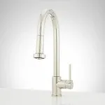 Signature Hardware 465187 Ridgeway 1.8 GPM Single Handle Pull-Down Kitchen Faucet Finish: Polished Nickel