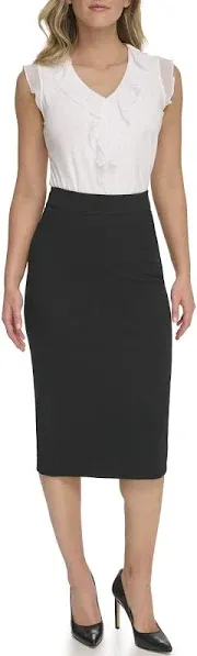 Tommy Hilfiger Women's Ponte Pencil Midi Skirt