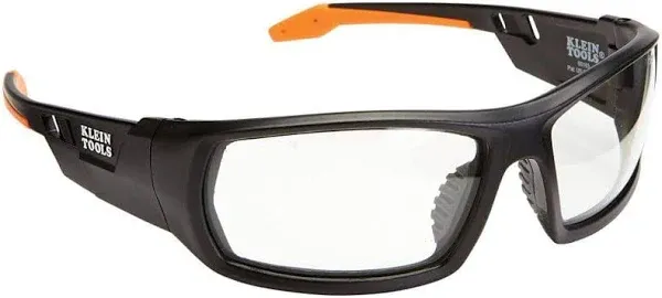 Klein Tools 60163 Safety Glasses, Professional PPE Protective Eyewear with Full Frame, Scratch Resistant and Anti-Fog, Clear Lens