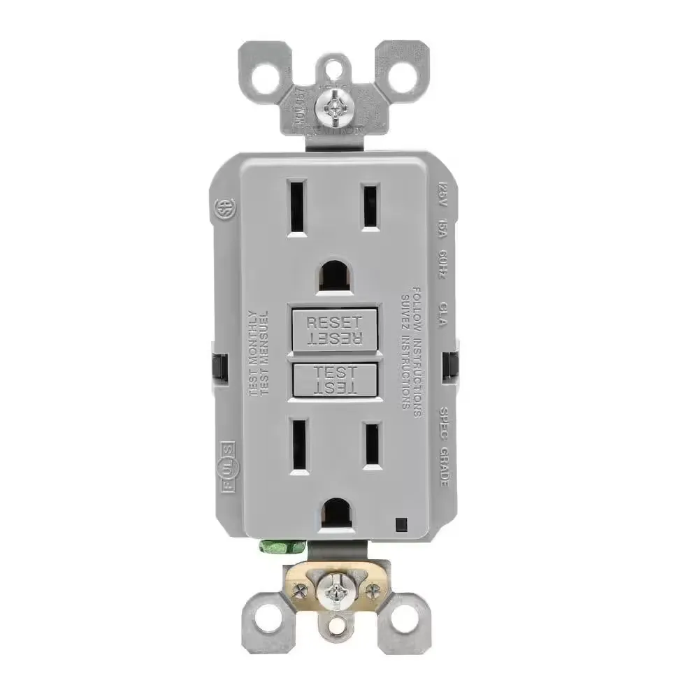 Leviton GFNT1-KGY 15 Amps 125 V Gray GFCI Outlet