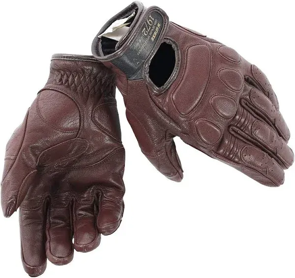 Vintage Leather Gloves Summer Dainese Blackjack Dark Brown