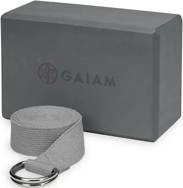 Gaiam Yoga Block + Yoga Strap Combo Set New Sealed Free Shipping