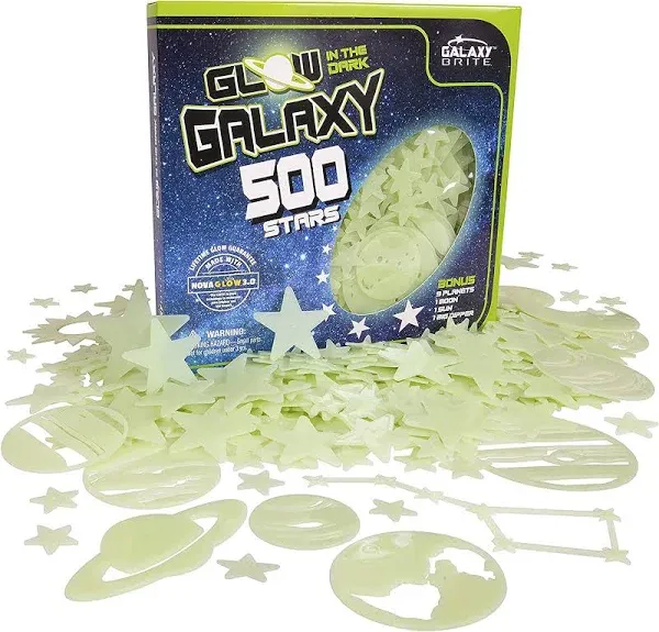 Glow in the Dark Stars for Ceiling, 500-Count, Largest Ceiling Glow Stars Assort