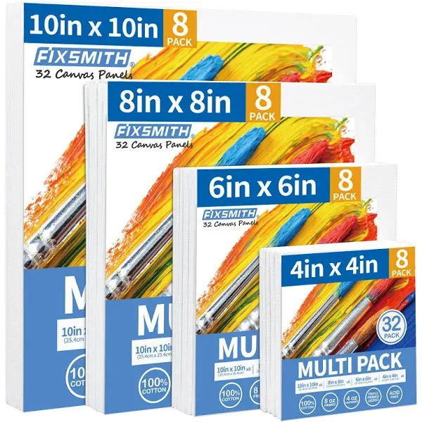 FIXSMITH Canvas Boards for Painting 8x10 Inch, Super Value 24 Pack Paint Canv...