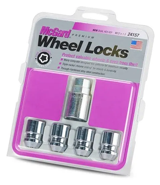 McGard 24157 Chrome Cone Seat Wheel Locks