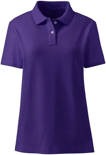 Lands' End Women's School Uniform Short Sleeve Mesh Polo Shirt