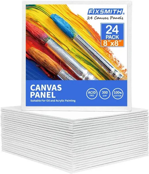 Canvas Boards for Painting 8X10 Inch, Super Value 12 Pack White Blank Canvas Pan