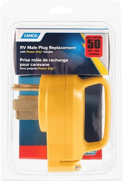 Camco PowerGrip 50A Male Replacement RV Plug