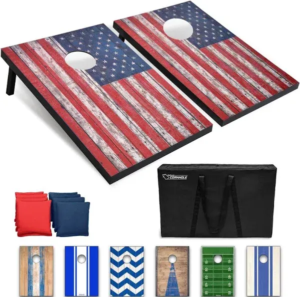 GoSports American Flag Regulation Size Cornhole Set