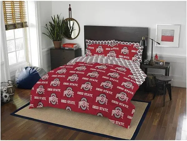 Ohio State Buckeyes 7 Piece Queen Bed in a Bag Set