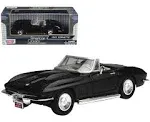 MotorMax 1967 Chevrolet Corvette Black 1/24 Diecast Car