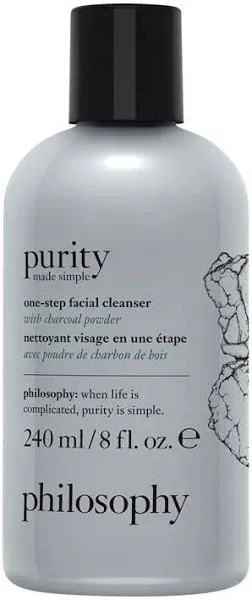 Philosophy Purity Made Simple One Step Facial Cleanser With Charcoal Powder 8oz