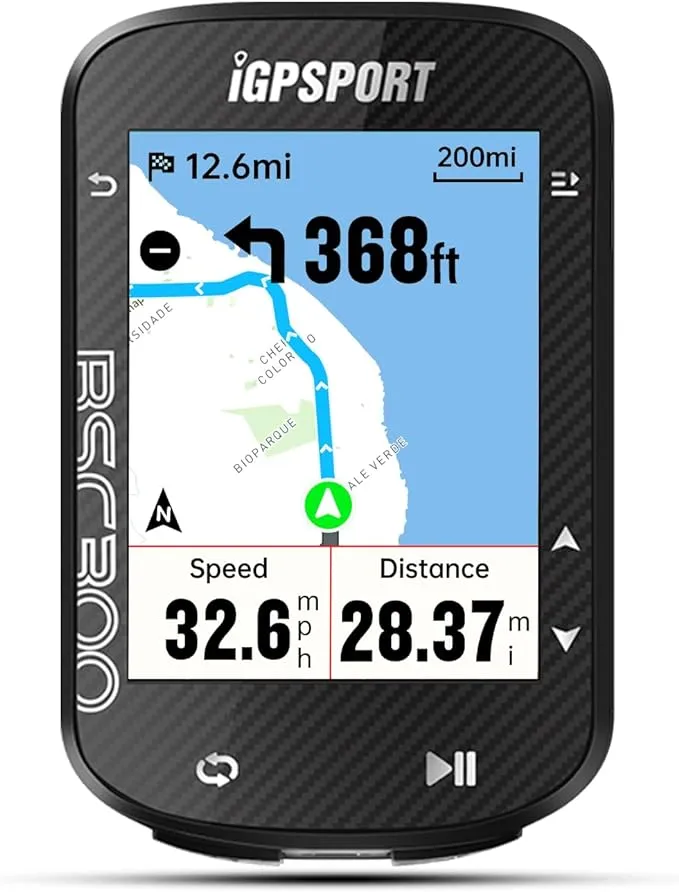 iGPSPORT BSC300 Bike Computer, Offline MAP Navigation Off Course Warning 8GB Bluetooth ANT+ Wireless GPS Cycling Computer IPX7 Waterproof