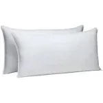 Amazon Basics Down Alternative Bed Pillows, Medium Density for Back and Side Sleepers, King, 2-Pack, White, 36 in L x 20 in W