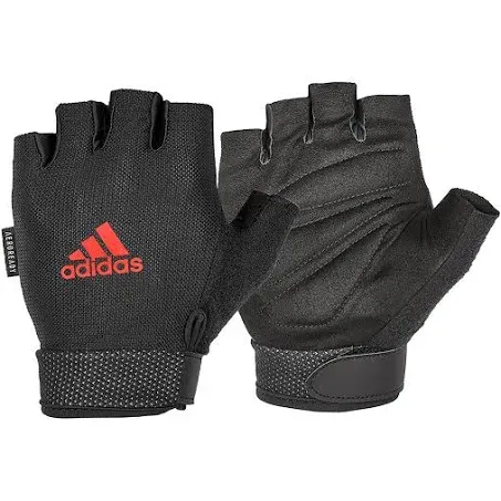 ADIDAS WOMEN&#039;S ESSENTIAL ADJUSTABLE Half-Finger Fitness Gloves ADGB-12425 Size L