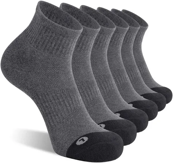 FITRELL 6 Pack Men's Athletic Ankle Socks Cushioned Sports Running Socks 7-9/9-12/12-15