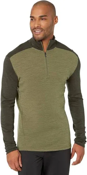 Smartwool Men's Classic Thermal Merino Base Layer 1/4 Zip - Small - North Woods Heather