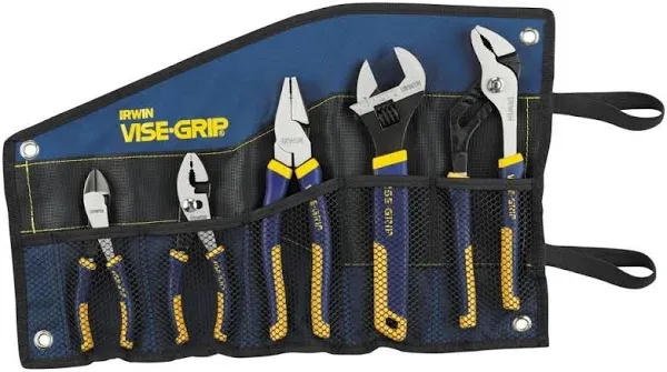 Irwin 5 piece Pro-Pliers Kit Bag 6 In. Slip Joint