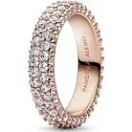 Pandora Rose Gold Crystal Cluster Band Ring