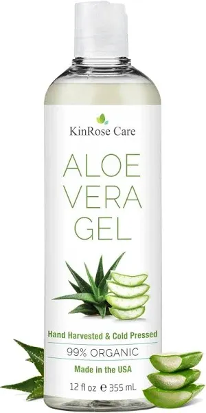 KinRose 12oz Organic Aloe Vera Gel