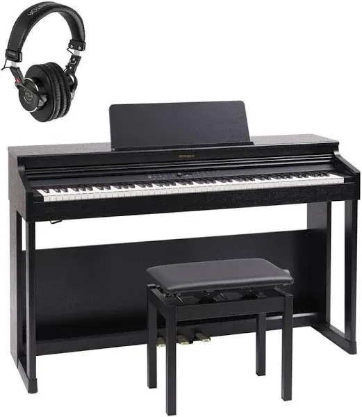 Roland RP701 88-Key Classic Digital Piano, Light Oak w/Bench, Stand, Headphones