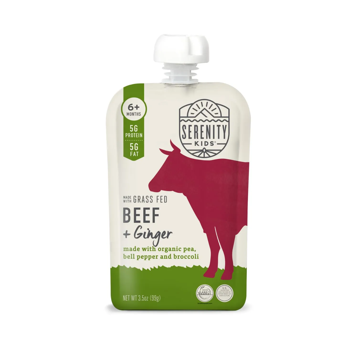 Serenity Kids Grass Fed Beef & Ginger Baby Food Puree