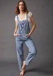 Free People Women's Denim Ziggy Overalls