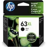 HP Original 63XL HY Black Ink Cartridge, F6U64AN